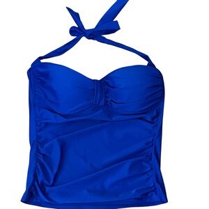 Relax By Tommy Bahama Halter Tankini Cobalt Blue Top Size XL